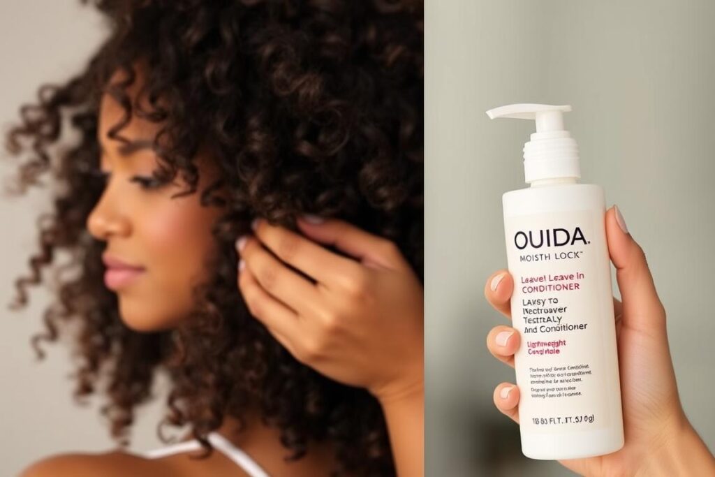 Ouidad Moisture Lock Leave-In Conditioner with lightweight application on curls Ouidad Moisture Lock Leave-In Conditioner with lightweight application on curls